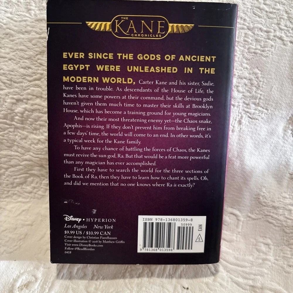The Kane Chronicles, Book Two The Throne of Fire  (Paperback)